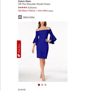 Calvin Klein Royal Blue Dress